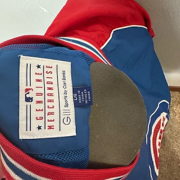 MLB Genuine Mens Large Sports by Carl Banks Chicago Cubs Windbreaker - Picture 4 of 7